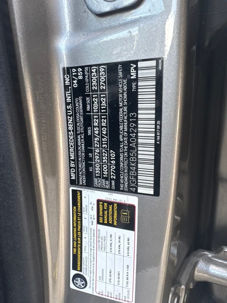 mercedes-benz gle 2020 4JGFB4KB5LA042913 image mercedes-benz gle 2020 4JGFB4KB5LA042913 image