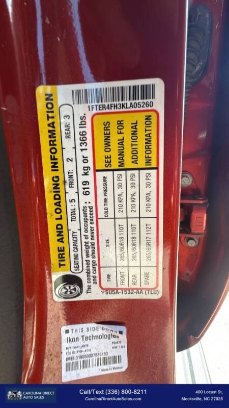 ford ranger 2019 1FTER4FH3KLA05260 image ford ranger 2019 1FTER4FH3KLA05260 image