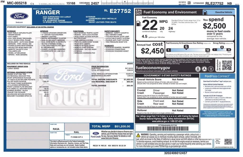 ford ranger 2024 1FTER4KH8RLE27752 image ford ranger 2024 1FTER4KH8RLE27752 image