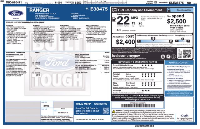 ford ranger 2025 1FTER4HH1SLE38475 image ford ranger 2025 1FTER4HH1SLE38475 image