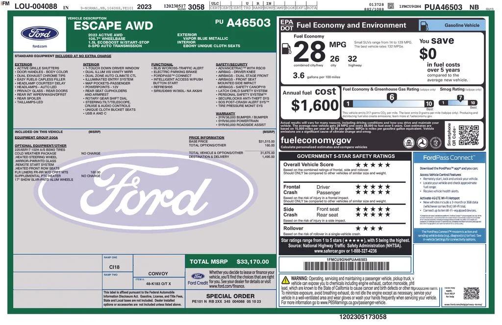 ford escape 2023 1FMCU9GN4PUA46503 image ford escape 2023 1FMCU9GN4PUA46503 image