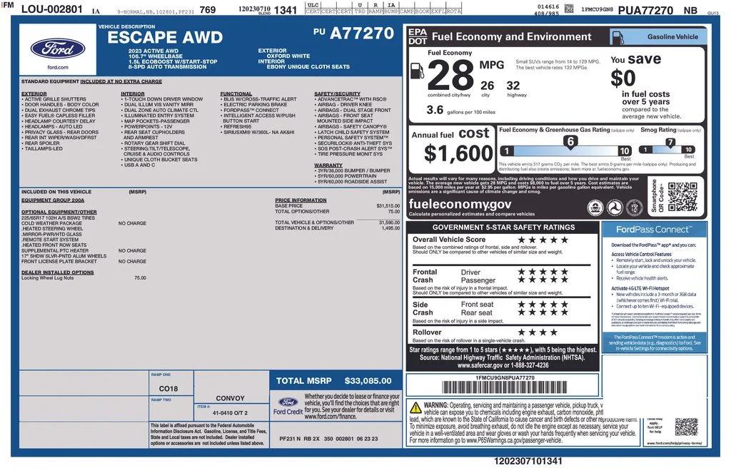 ford escape 2023 1FMCU9GN8PUA77270 image ford escape 2023 1FMCU9GN8PUA77270 image