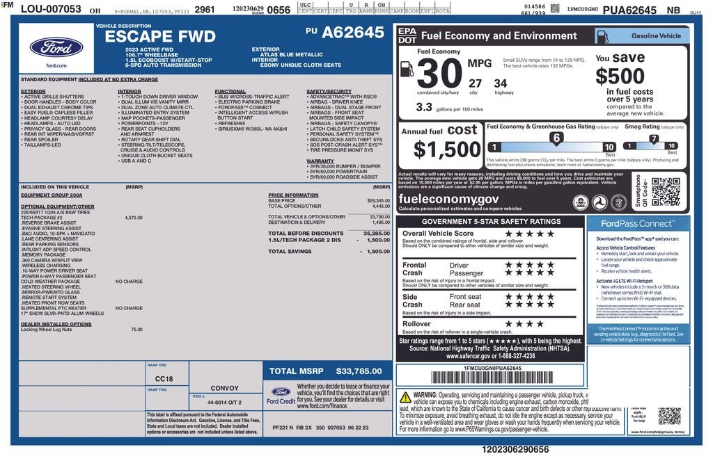 ford escape 2023 1FMCU0GN0PUA62645 image ford escape 2023 1FMCU0GN0PUA62645 image