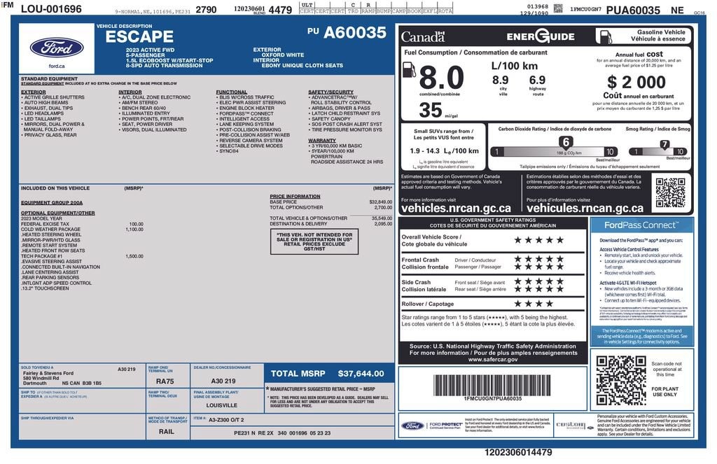 ford escape 2023 1FMCU0GN7PUA60035 image ford escape 2023 1FMCU0GN7PUA60035 image