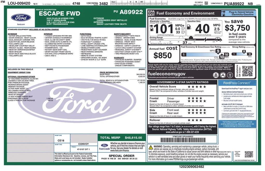 ford escape 2023 1FMCU0E13PUA89922 image ford escape 2023 1FMCU0E13PUA89922 image