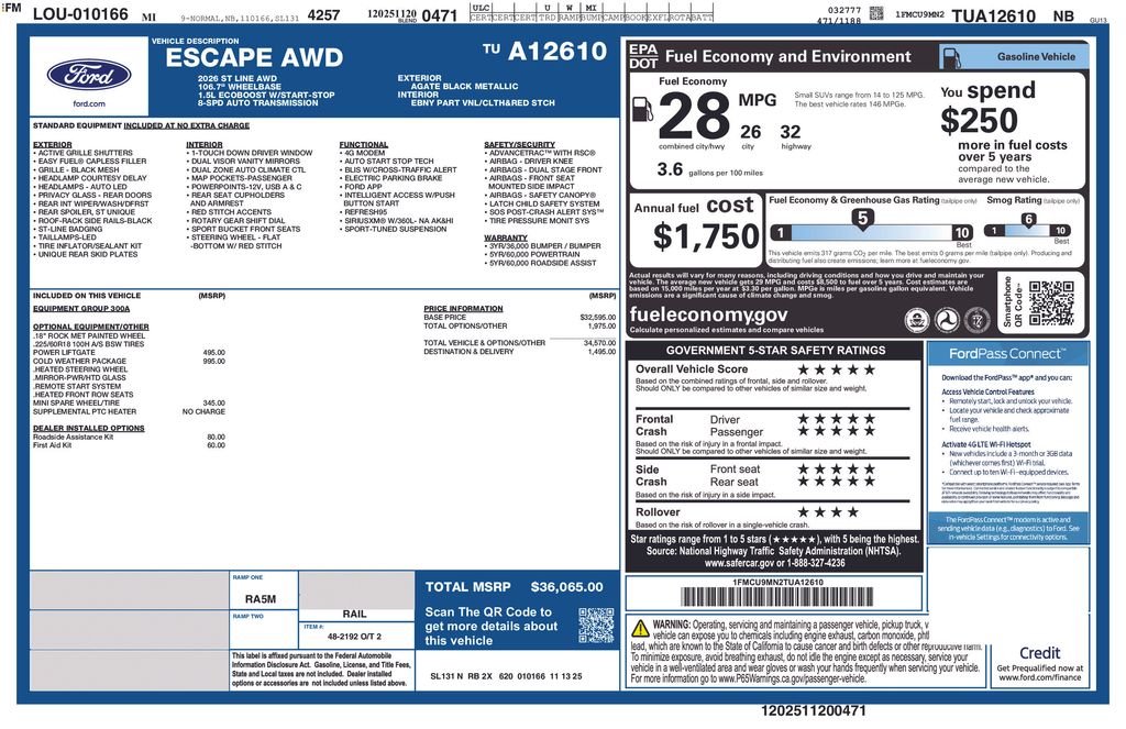 ford escape 2026 1FMCU9MN2TUA12610 image ford escape 2026 1FMCU9MN2TUA12610 image