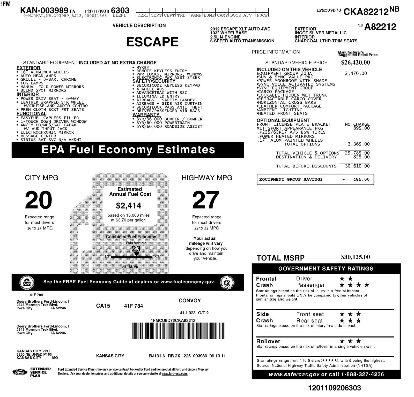 ford escape 2012 1FMCU9D73CKA82212 image ford escape 2012 1FMCU9D73CKA82212 image