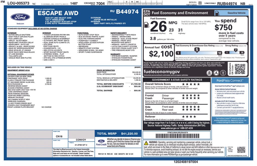 ford escape 2024 1FMCU9NA3RUB44974 image ford escape 2024 1FMCU9NA3RUB44974 image