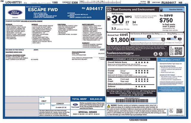 ford escape 2024 1FMCU0GN0RUA94417 image ford escape 2024 1FMCU0GN0RUA94417 image
