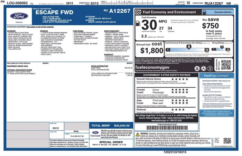 ford escape 2024 1FMCU0GN4RUA12267 image ford escape 2024 1FMCU0GN4RUA12267 image