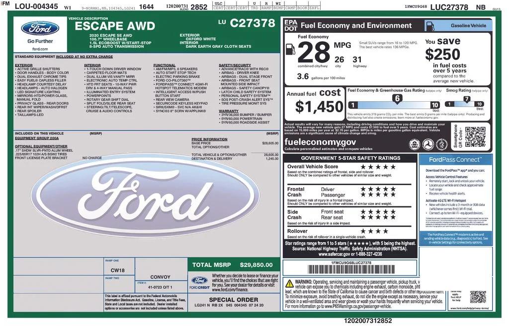 ford escape 2020 1FMCU9G68LUC27378 image ford escape 2020 1FMCU9G68LUC27378 image
