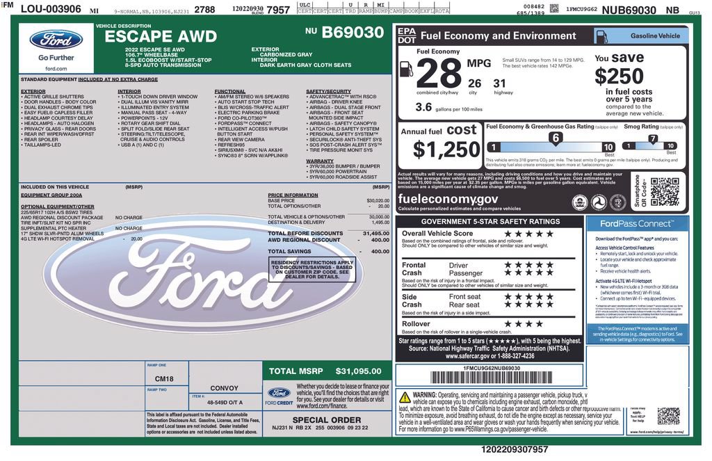 ford escape 2022 1FMCU9G62NUB69030 image ford escape 2022 1FMCU9G62NUB69030 image