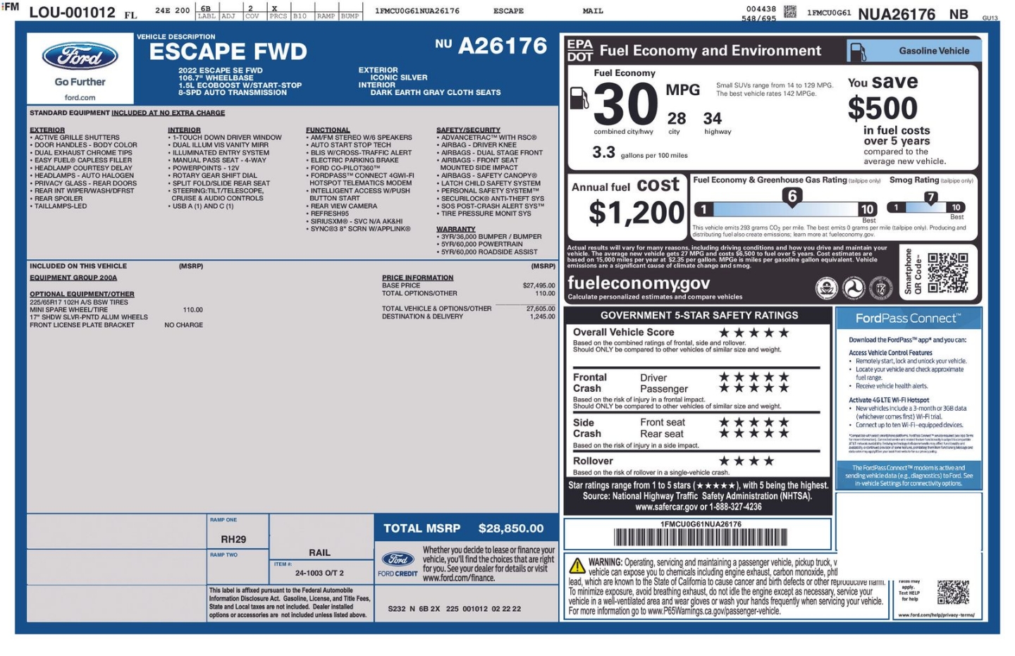 ford escape 2022 1FMCU0G61NUA26176 image ford escape 2022 1FMCU0G61NUA26176 image
