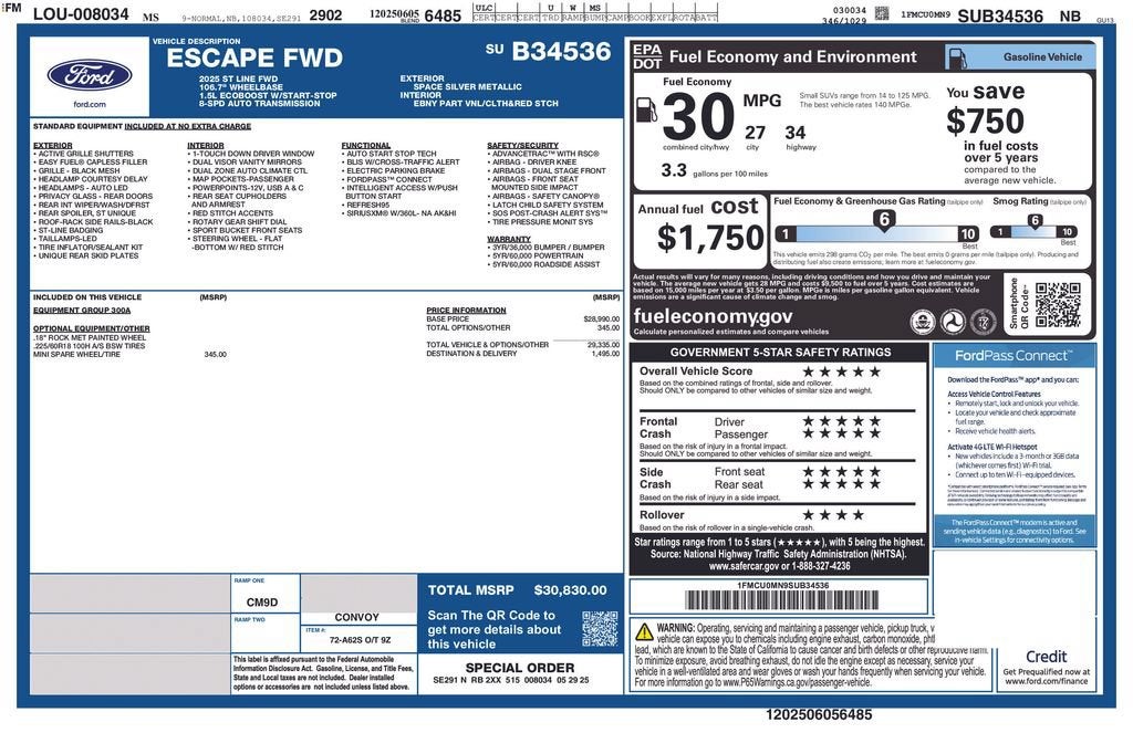ford escape 2025 1FMCU0MN9SUB34536 image ford escape 2025 1FMCU0MN9SUB34536 image