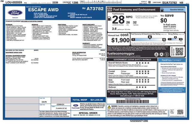ford escape 2025 1FMCU9GN3SUA73782 image ford escape 2025 1FMCU9GN3SUA73782 image