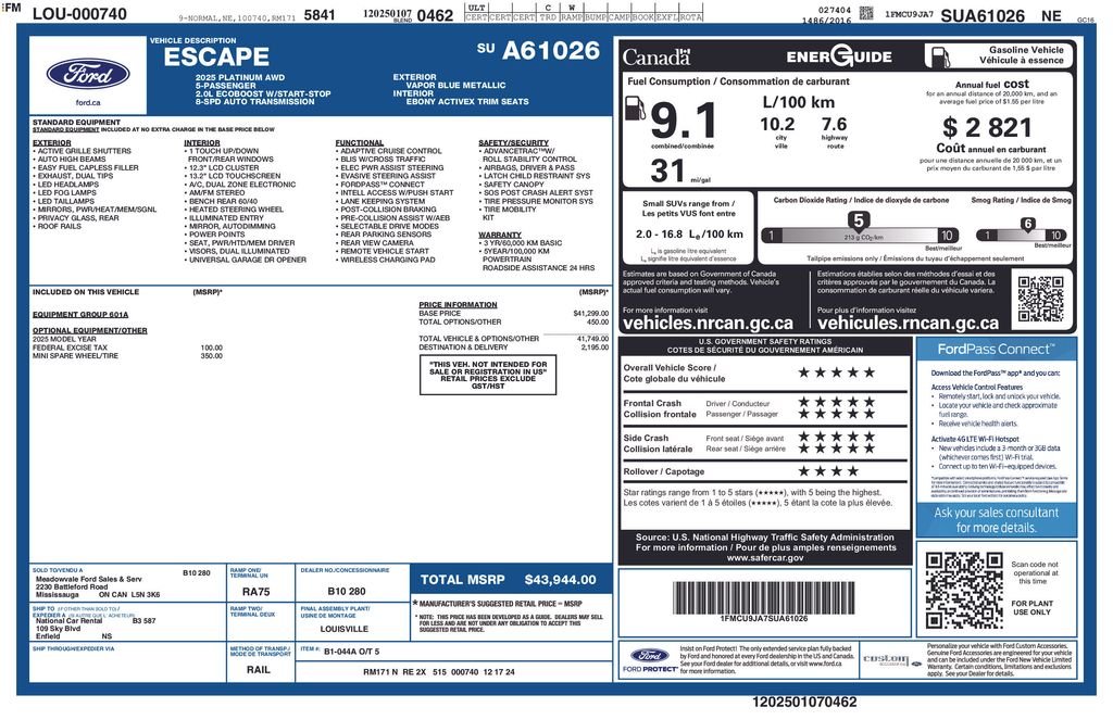 ford escape 2025 1FMCU9JA7SUA61026 image ford escape 2025 1FMCU9JA7SUA61026 image
