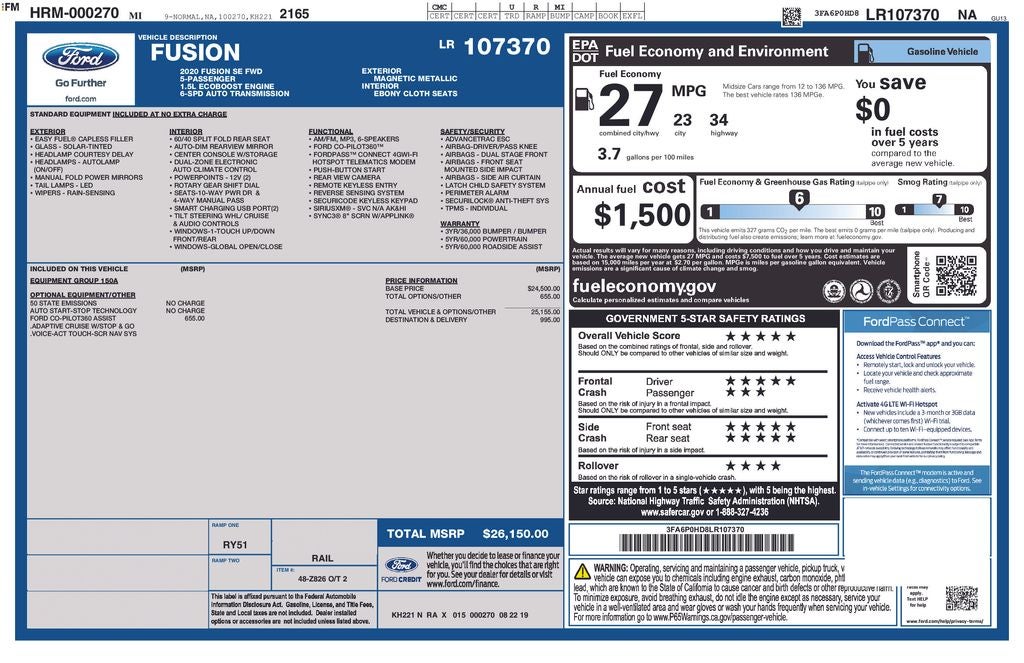ford fusion 2020 3FA6P0HD8LR107370 image ford fusion 2020 3FA6P0HD8LR107370 image
