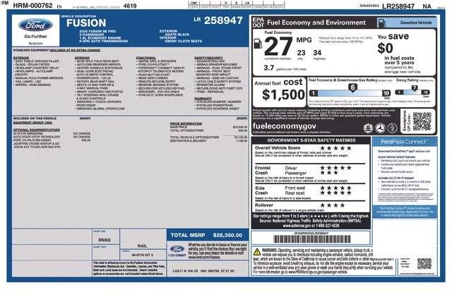 ford fusion 2020 3FA6P0HD2LR258947 image ford fusion 2020 3FA6P0HD2LR258947 image