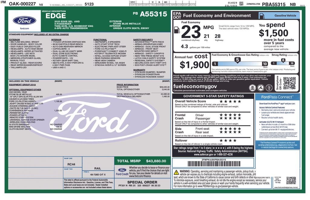 ford edge 2023 2FMPK4J9XPBA55315 image ford edge 2023 2FMPK4J9XPBA55315 image