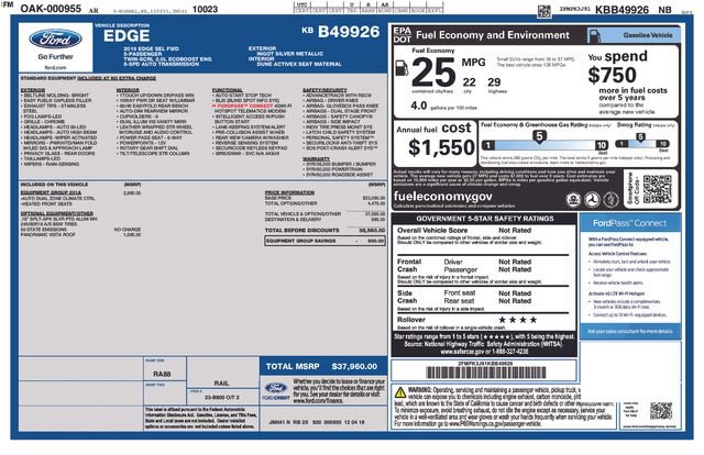 ford edge 2019 2FMPK3J91KBB49926 image ford edge 2019 2FMPK3J91KBB49926 image
