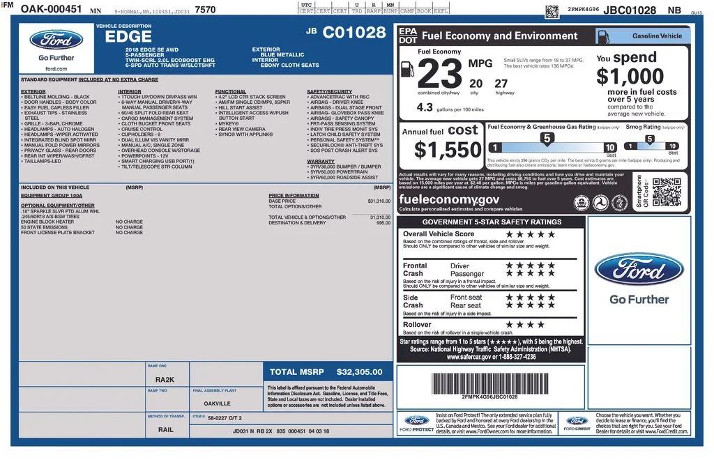 ford edge 2018 2FMPK4G96JBC01028 image ford edge 2018 2FMPK4G96JBC01028 image