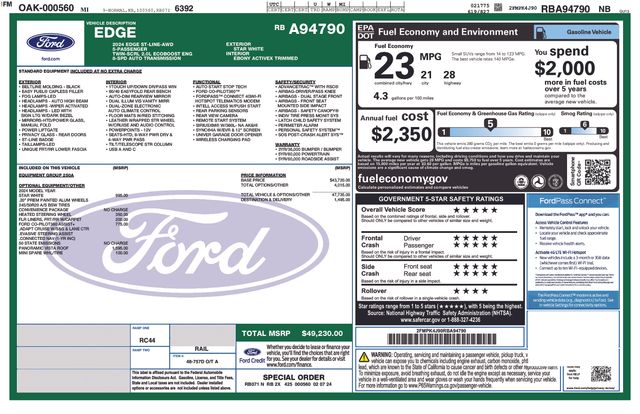ford edge 2024 2FMPK4J90RBA94790 image ford edge 2024 2FMPK4J90RBA94790 image