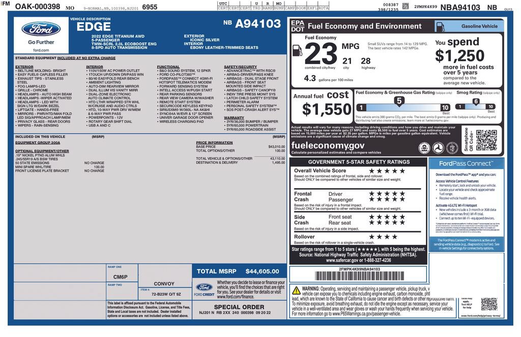 ford edge 2022 2FMPK4K99NBA94103 image ford edge 2022 2FMPK4K99NBA94103 image