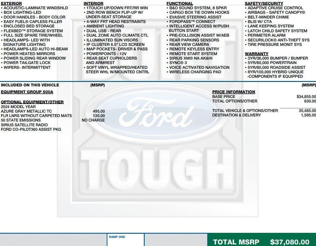 ford maverick 2024 3FTTW8S98RRA28681 image