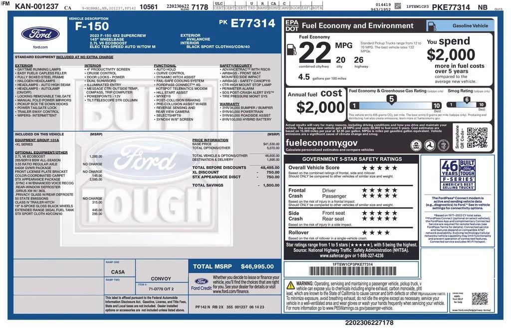 ford f-150 2023 1FTEW1CP3PKE77314 image ford f-150 2023 1FTEW1CP3PKE77314 image