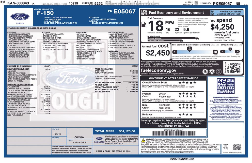 ford f-150 2023 1FTFW1E54PKE05067 image ford f-150 2023 1FTFW1E54PKE05067 image