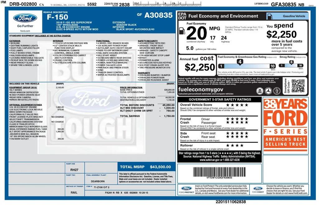 ford f-150 2016 1FTEW1CG9GFA30835 image ford f-150 2016 1FTEW1CG9GFA30835 image