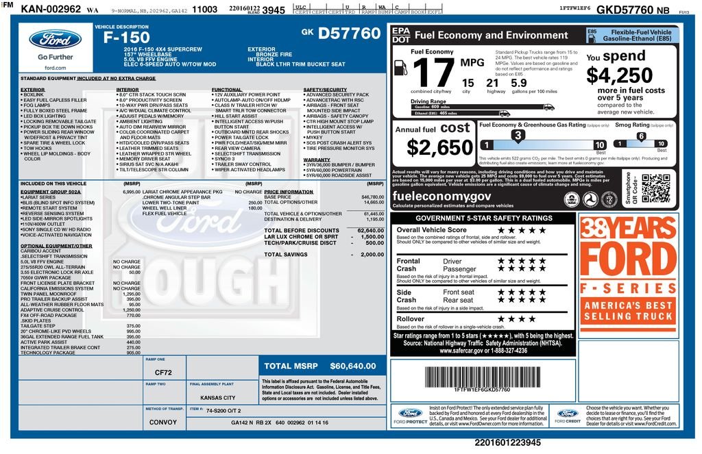 ford f-150 2016 1FTFW1EF6GKD57760 image ford f-150 2016 1FTFW1EF6GKD57760 image