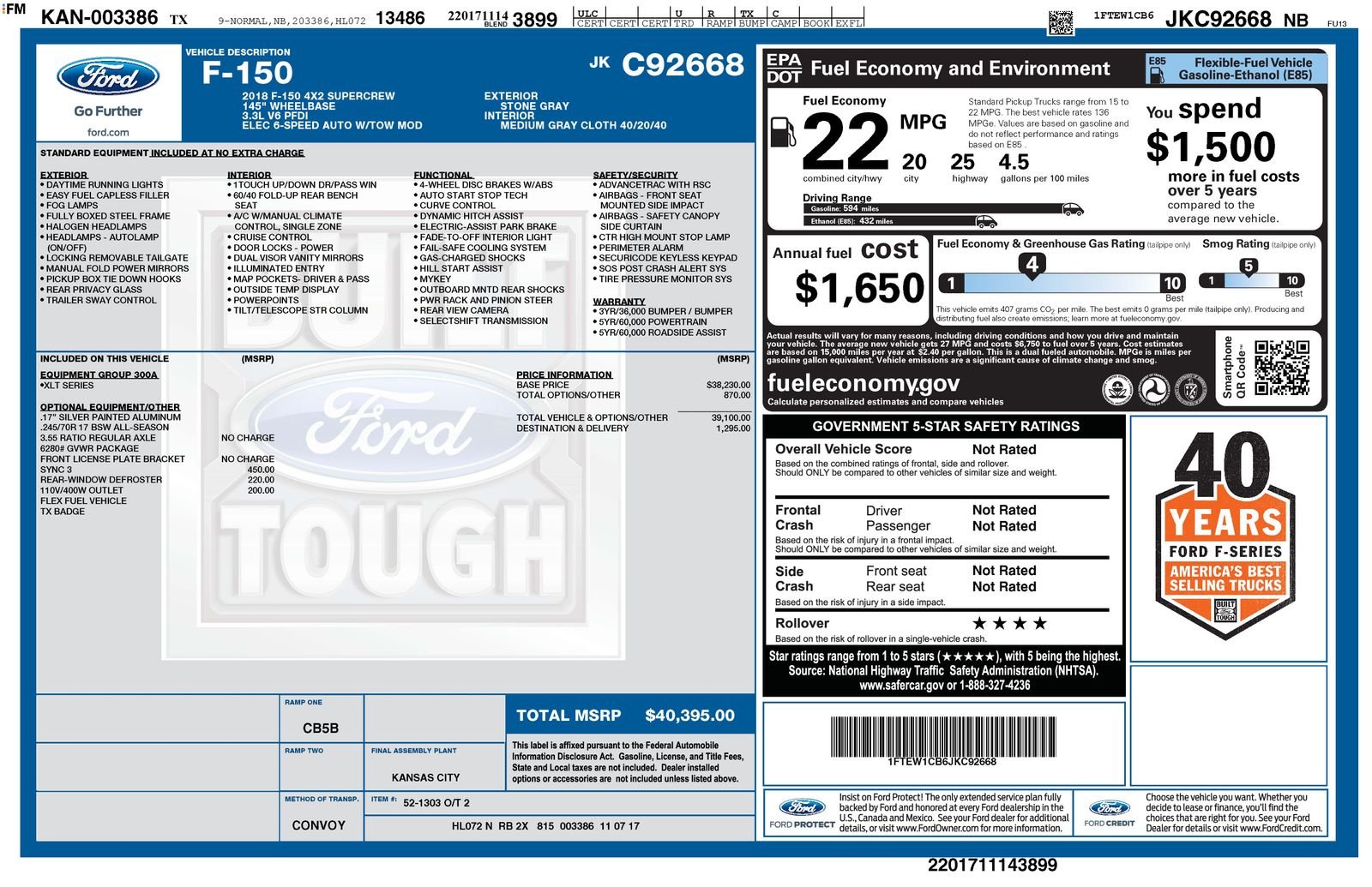 ford f-150 2018 1FTEW1CB6JKC92668 image ford f-150 2018 1FTEW1CB6JKC92668 image