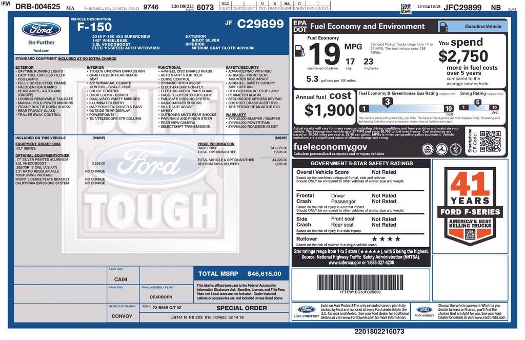 ford f-150 2018 1FTEW1EG5JFC29899 image ford f-150 2018 1FTEW1EG5JFC29899 image