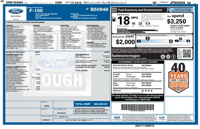 ford f-150 2018 1FTEW1E54JFB50948 image ford f-150 2018 1FTEW1E54JFB50948 image