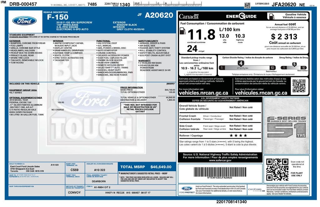 ford f-150 2018 1FTEW1EB3JFA20620 image ford f-150 2018 1FTEW1EB3JFA20620 image