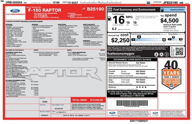 ford f-150 2018 1FTFW1RG0JFB25190 image ford f-150 2018 1FTFW1RG0JFB25190 image