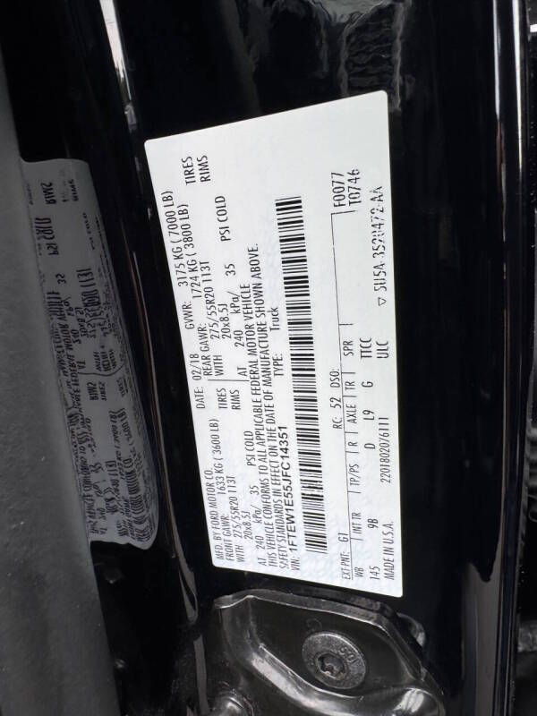 ford f-150 2018 1FTEW1E55JFC14351 image ford f-150 2018 1FTEW1E55JFC14351 image