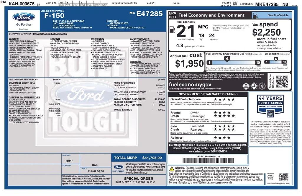 ford f-150 2021 1FTEX1EP7MKE47285 image ford f-150 2021 1FTEX1EP7MKE47285 image