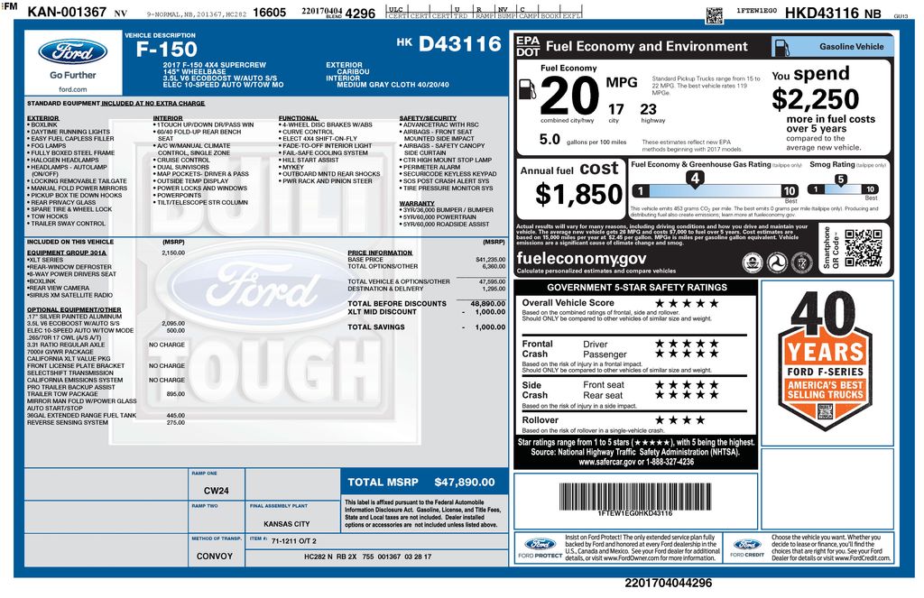 ford f-150 2017 1FTEW1EG0HKD43116 image ford f-150 2017 1FTEW1EG0HKD43116 image