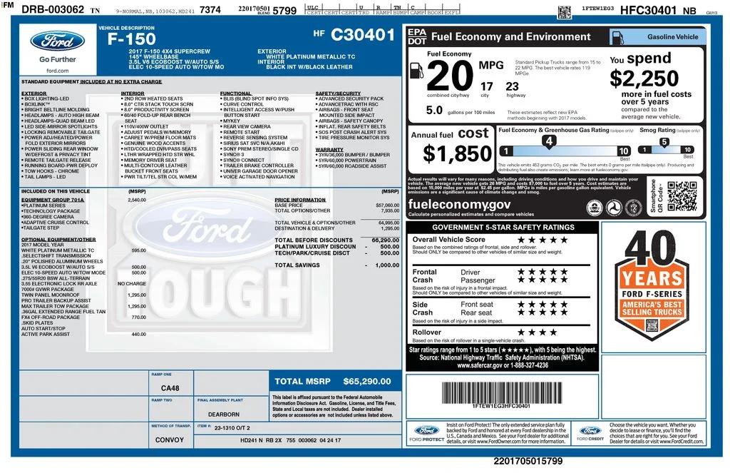 ford f-150 2017 1FTEW1EG3HFC30401 image ford f-150 2017 1FTEW1EG3HFC30401 image