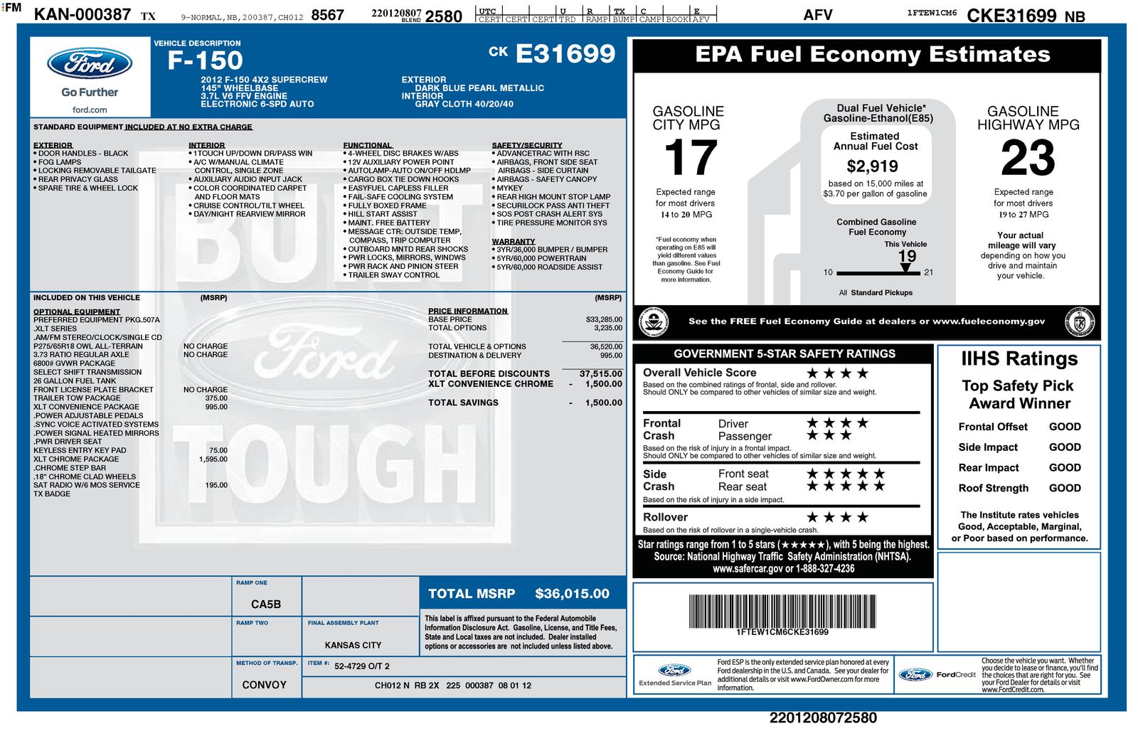 ford f-150 2012 1FTEW1CM6CKE31699 image ford f-150 2012 1FTEW1CM6CKE31699 image