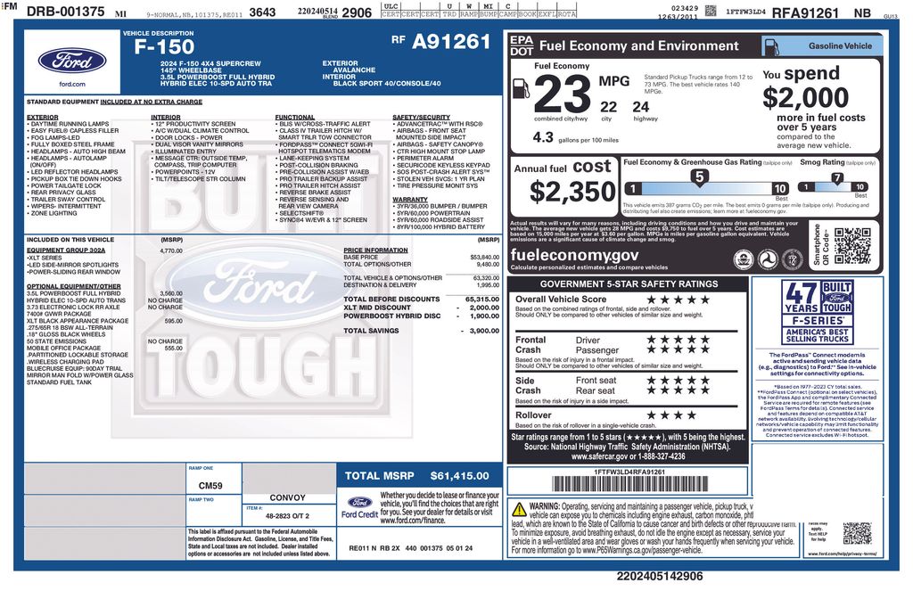 ford f-150 2024 1FTFW3LD4RFA91261 image ford f-150 2024 1FTFW3LD4RFA91261 image