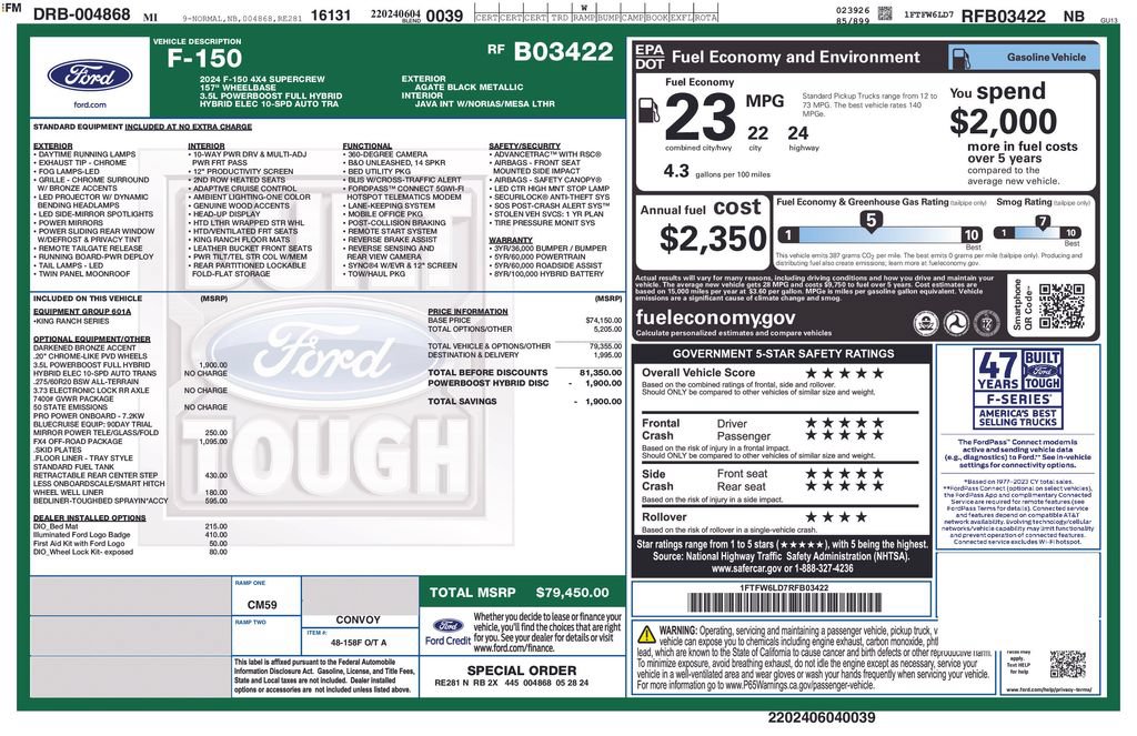ford f-150 2024 1FTFW6LD7RFB03422 image ford f-150 2024 1FTFW6LD7RFB03422 image
