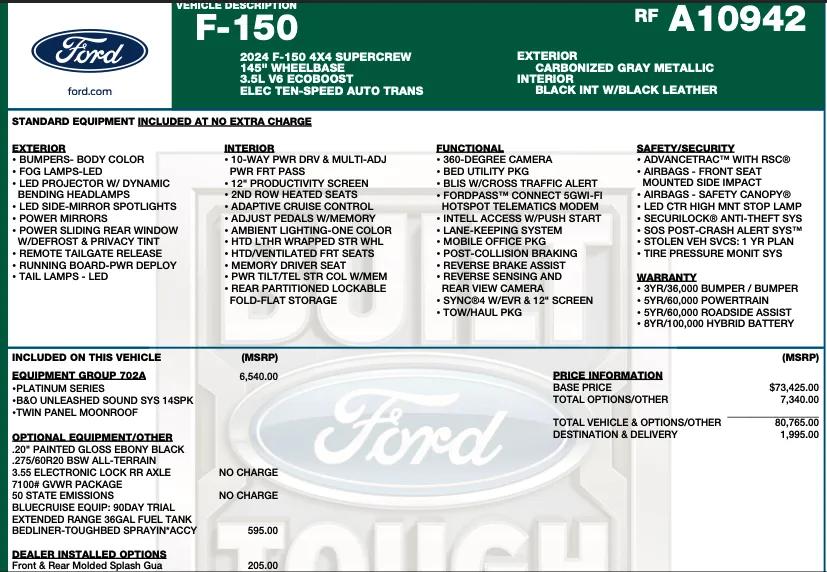 ford f-150 2024 1FTFW7L85RFA10942 image ford f-150 2024 1FTFW7L85RFA10942 image