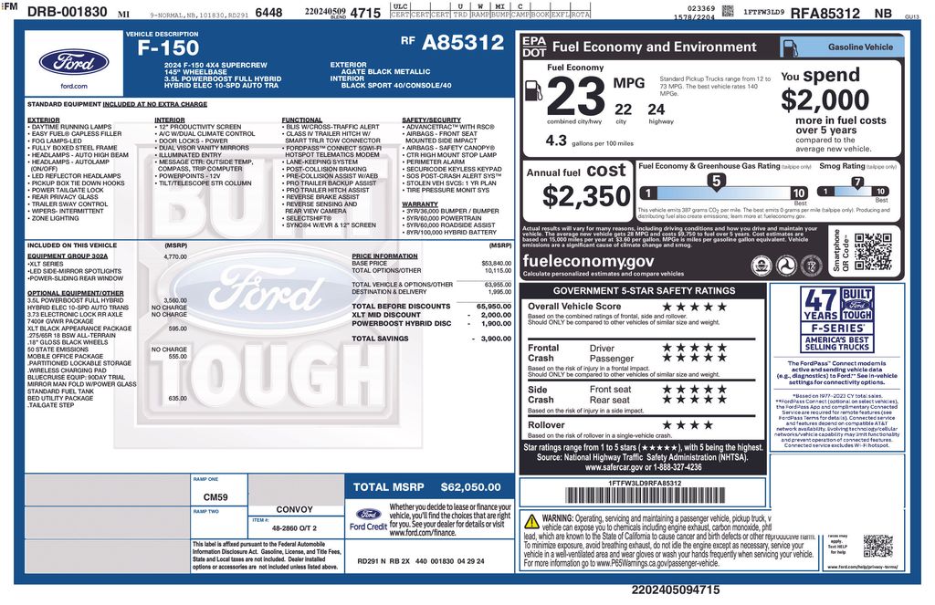 ford f-150 2024 1FTFW3LD9RFA85312 image ford f-150 2024 1FTFW3LD9RFA85312 image