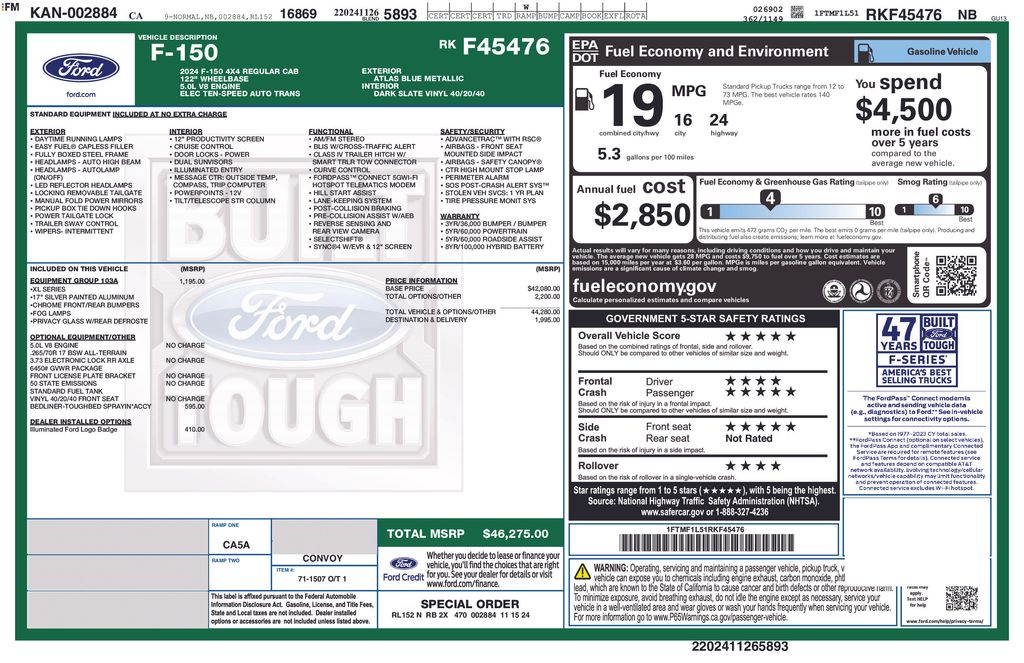 ford f-150 2024 1FTMF1L51RKF45476 image ford f-150 2024 1FTMF1L51RKF45476 image
