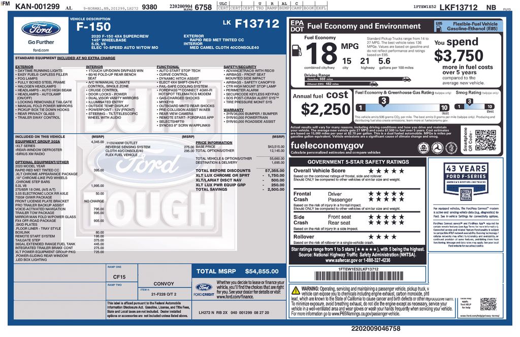 ford f-150 2020 1FTEW1E52LKF13712 image ford f-150 2020 1FTEW1E52LKF13712 image