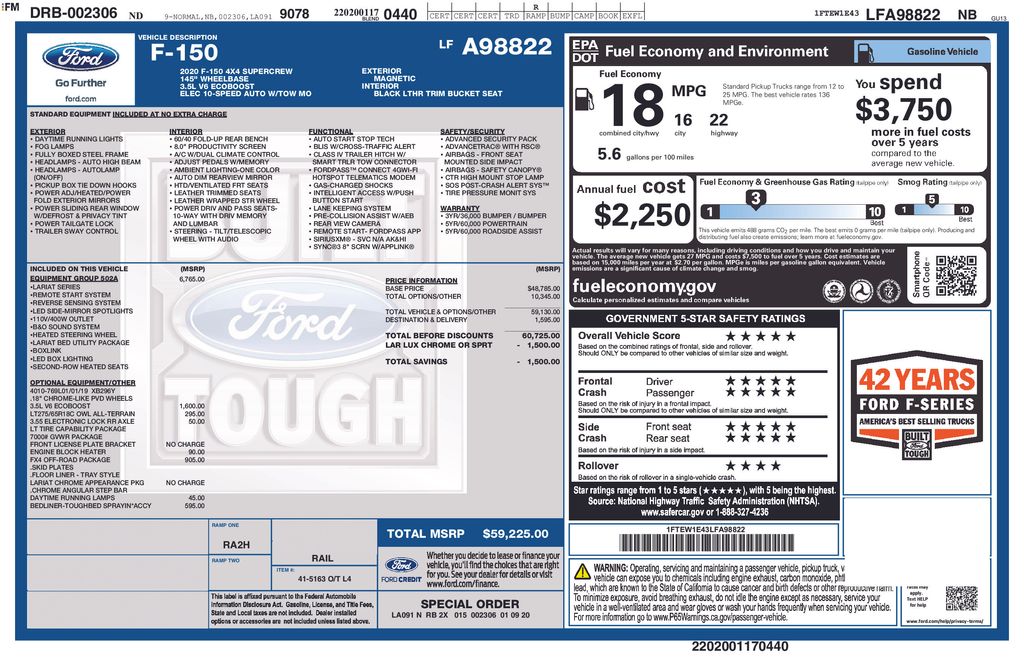 ford f-150 2020 1FTEW1E43LFA98822 image ford f-150 2020 1FTEW1E43LFA98822 image
