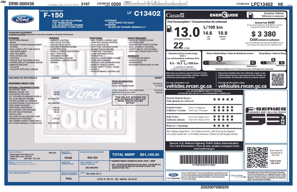 ford f-150 2020 1FTEW1E4XLFC13402 image ford f-150 2020 1FTEW1E4XLFC13402 image